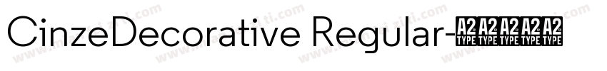 CinzeDecorative Regular字体转换